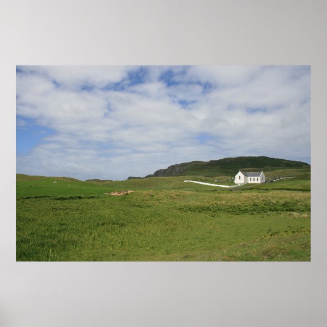 Póster Igreja Irlandesa Rural (Frente)