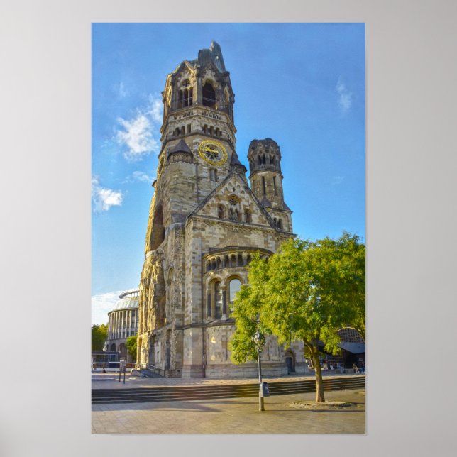 Poster Igreja Memorial Kaiser Wilhelm Ruínas, Berlim (Frente)