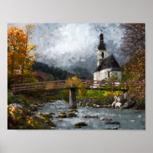 Poster Igreja na floresta
