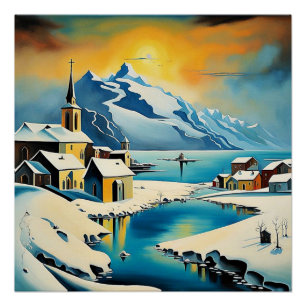 Póster Igreja no fiorde4