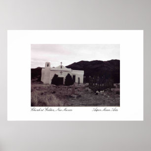 Poster Igreja no ouro, New mexico