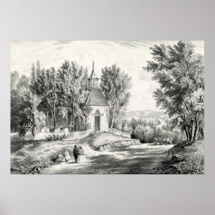 Poster Igreja oca sonolento perto de Tarrytown NY - 1867