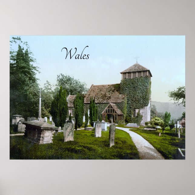 Poster Igreja perto de Monmouth (1900) (Frente)