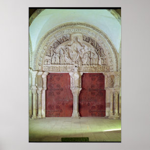 Póster Igreja portal central Sainte-Madelaine de Narthex
