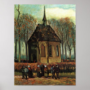 Poster Igreja Reformada em Nuenen, Van Gogh Belas Artes