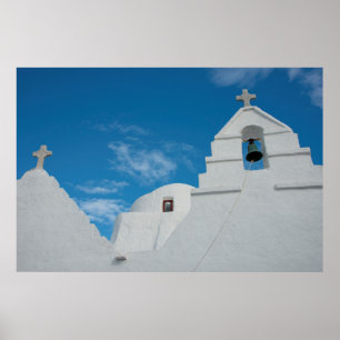 Póster Igreja típica caiada de branco