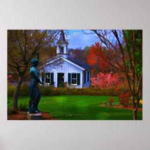 Póster Igreja velha do cemitério de Lynchburg