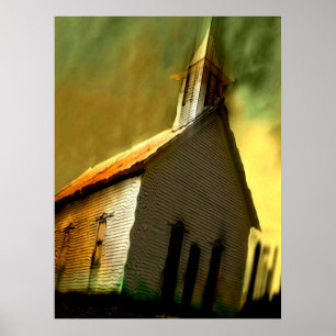 Póster igreja velha - personalizada