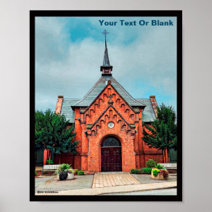 Poster Igreja Vermelha Brick, Bielefeld