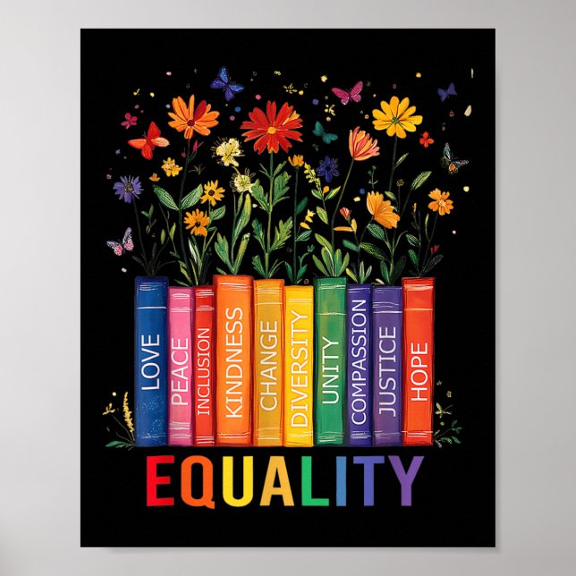 Poster Igualdade Amor Paz E Flores Do Livro Da Bondade Lg (Frente)