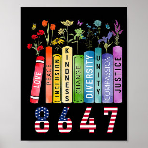 Poster Igualdade de Direitos Livro Flor Anti-Trump Femini