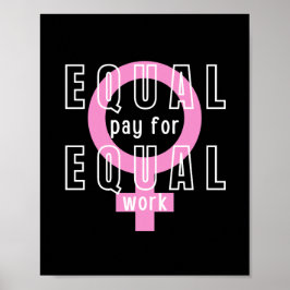 Poster Igualdade De Remuneração Para Trabalho Igual Femin
