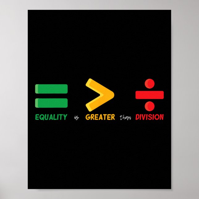 Poster Igualdade é Maior que a Divisão Matemática Histó P (Frente)