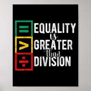 Poster Igualdade é Maior que Divisão Mês da História Negr