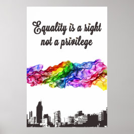 Póster Igualdade é um direito, não um privilégio