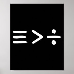 Poster Igualdade Matemática > Símbolo de Divisão Matemáti