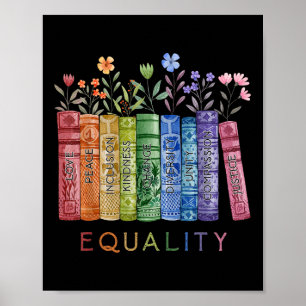 Poster Igualdade Paz Amor Bondade Ler Livro Lgbt Gay Pr