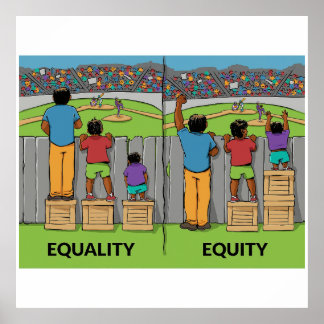 Poster Igualdade vs Equidade – Inspirando a Justiça Socia