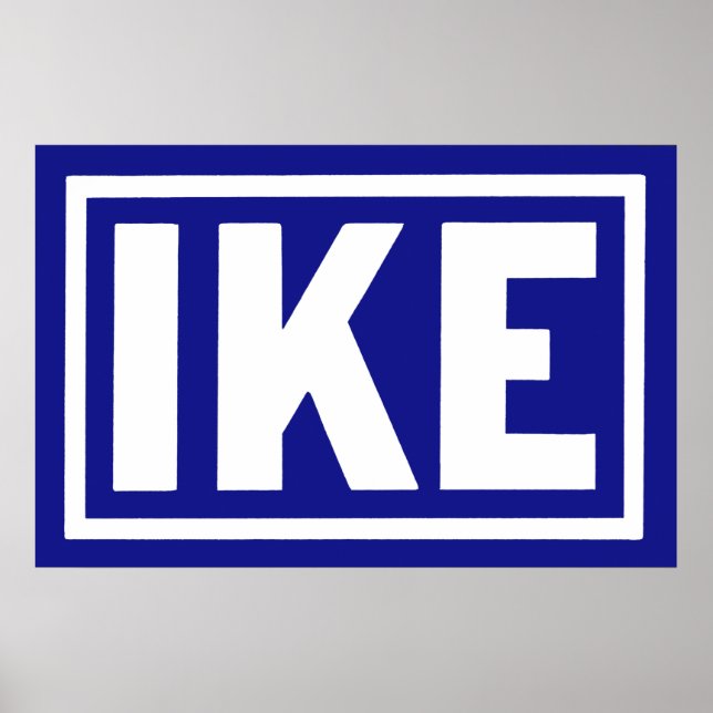 Poster Ike Azul 1952 (Frente)