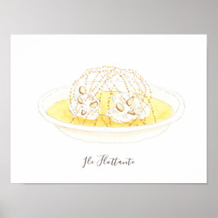 Poster Ile Flottante watercolor