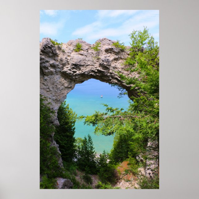 Poster Ilha Arch Rock Mackinac (Frente)