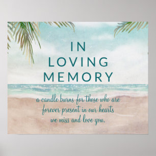 Poster Ilha Breeze Painted Beach No Loving Memory Sign