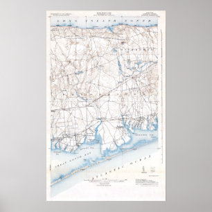 Poster Ilha Brookhaven Long Island do fogo do vintage