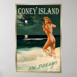 Poster Ilha de Coney Nova York - Marilyn Monroe Original