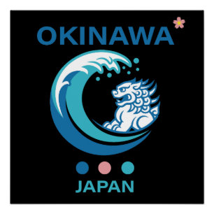 Póster Ilha de Okinawa Japão
