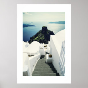 Póster Ilha de Santorini, piscina