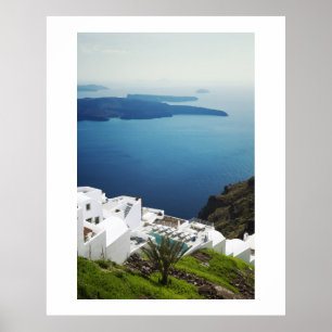 Póster Ilha de Santorini, piscina