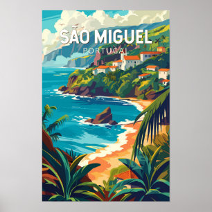 Poster Ilha de São Miguel Portugal Viagem Arte
