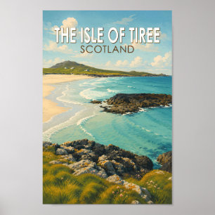 Poster Ilha de Tiree Escócia Ilustração Arte Viagem