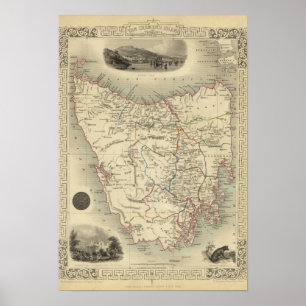 Poster Ilha de Van Diemen ou Tasmânia