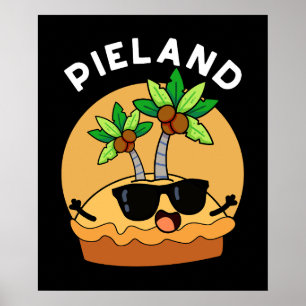 Poster Ilha do Bolo Piada Terra Pun BG Escuro