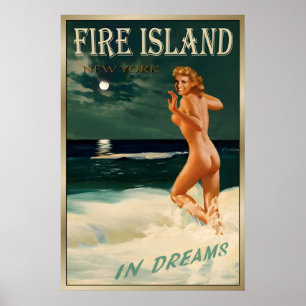 Poster Ilha do Fogo Nova York Marilyn Monroe Praia Viagem