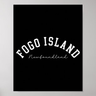 Poster Ilha do Fogo Terra Nova Canadá Faculdade Texto