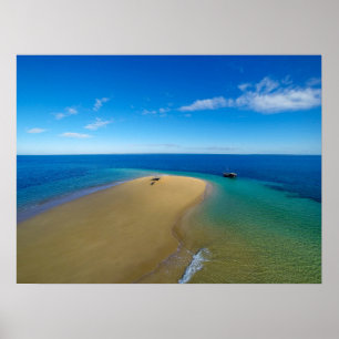 Poster Ilha do Ibo do bar e do Dhow de areia,