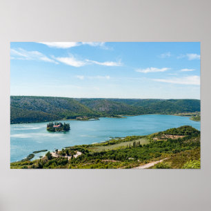 Poster Ilha do mosteiro de Visovac em Krka NP - Croácia