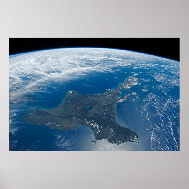 Poster Ilha do Norte da Nova Zelândia. (Frente)