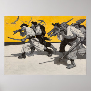 Poster Ilha do Tesouro, 1911, por Newell Convers Wyeth