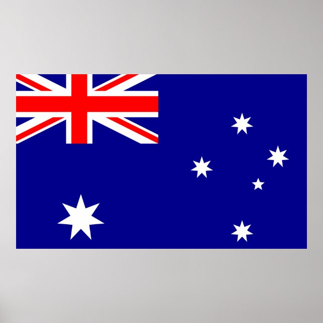 Poster Ilha Heard e bandeira das Ilhas McDonald (Frente)