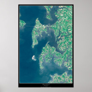 Póster Ilha Kent, pôster de satélite de Maryland
