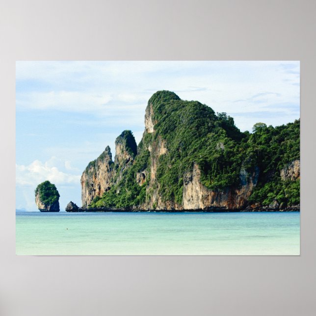 Poster Ilha Ko Phi Phi no Mar de Andamão, Krabi (Frente)