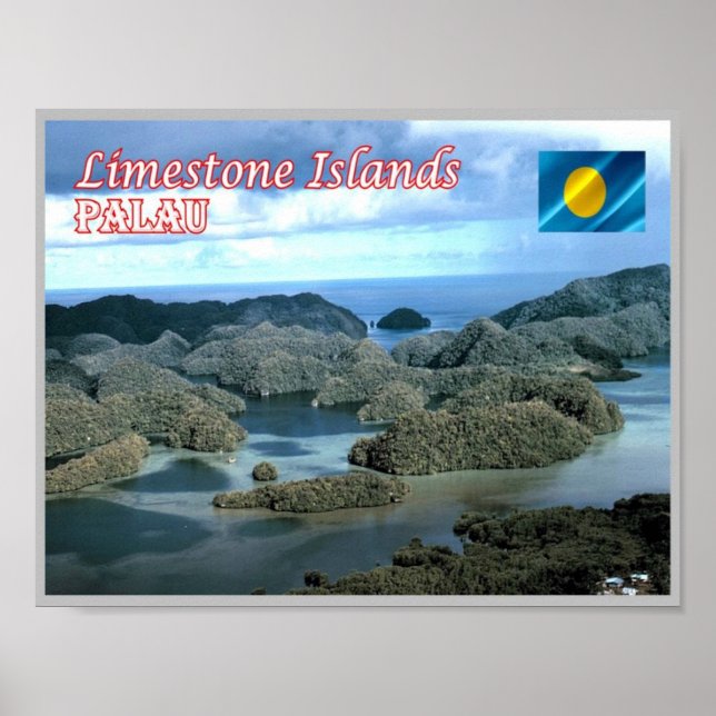 Poster Ilha Limestone - Palau - (Frente)