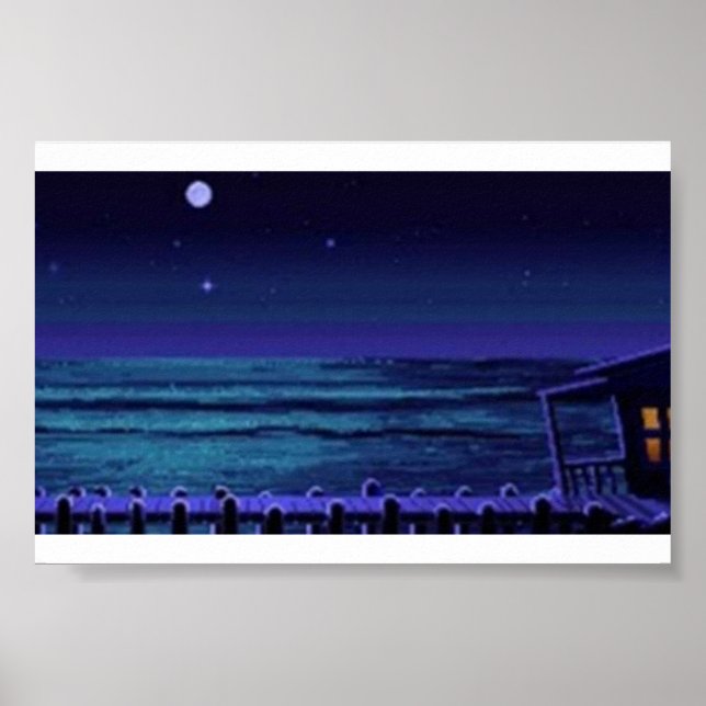 Poster Ilha Monkey, doca noturna de Melée (Frente)