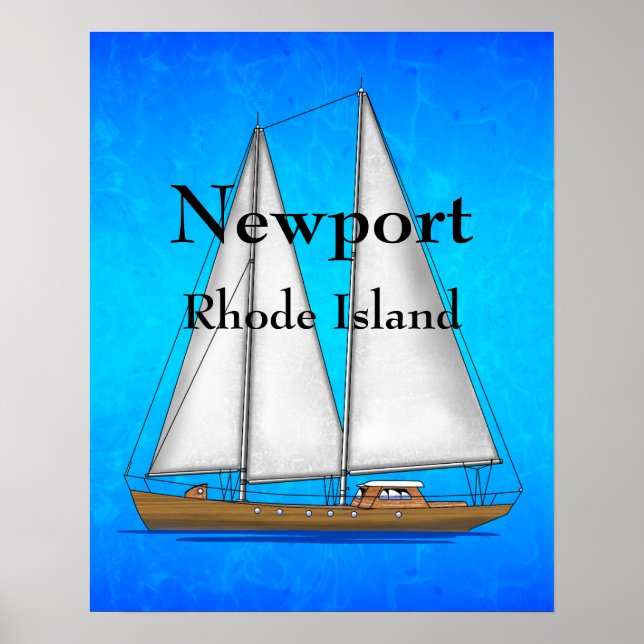Poster Ilha Newport Rhode (Frente)