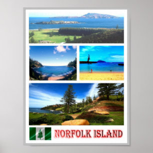 Poster Ilha Norfolk - Mosaico -