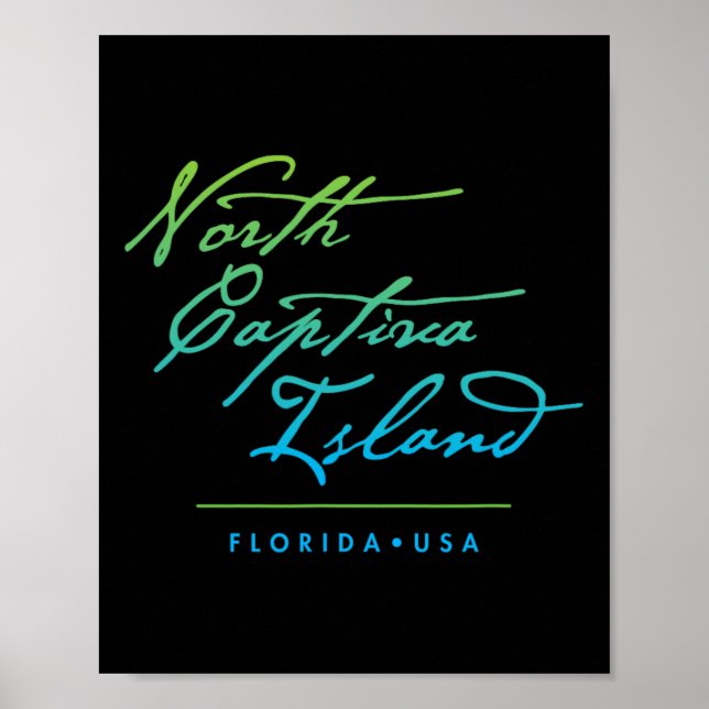 Poster Ilha North Captiva Flórida (Frente)