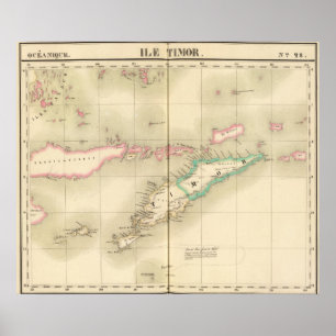Póster Ilha Oceania de Timor nenhuns 28